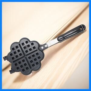 양면 가정용 베이킹 도구 러브 와플 몰드, 붙지 않는 케이크 팬, DIY 메이커