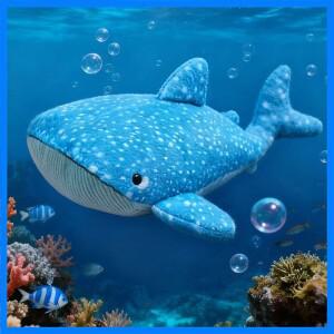 새로운 귀여운 동물 인형 고래 상어 애니메이션 봉제 부드러운 쿠션 베개 진정 효과 봉제 장난감 방 장식