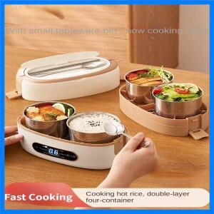 220V 전기 점심 난방 상자 홈 휴대용 밥솥 물 주입 멀티 쿠커 요리 기계