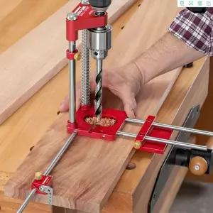 도웰 지그 직각 드릴링 목공 가이드 목재 홀 수직 정밀 DIY 작업