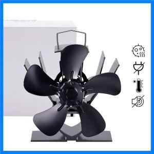 5블레이드 열 구동 스토브 팬 미니 벽난로 로그 목재 버너 에코 조용한 히터 효율적인 분배