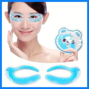 1 쌍 냉압축 젤 아이 패치, 황금 양파 파우더 스팽글 고양이 유형, 물리적 냉각, 이중 눈꺼풀 눈 냉찜질 및