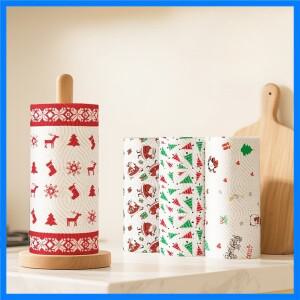 두꺼운 일회용 주방 종이 타월 - 습식 및 건식 사용을 위한 다중 접이식 디자인, 크리스마스, 할로윈, 피크