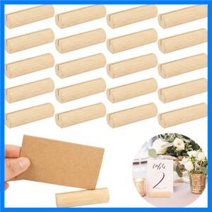 10/20Pcs 나무 장소 카드 홀더 웨딩 테이블 번호 이름 로그인 생일 파티 DIY 장식 홈 사진 엽서 클립 스탠