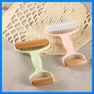 파스타 더블 헤드 롤러 롤링 핀 피자 그리드 나이프 만두 반죽 기계 2 대 1 다기능 밀가루 스틱