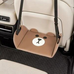 차량 여행용 발받침 매트 휴대용 사무실 걸이형 조절 해먹 가능한 발받침대 뒷좌석 내부 디자인 액세서리