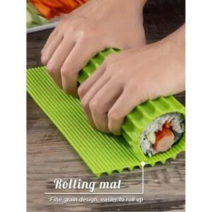 1pc 스시 만들기 도구 롤 레스토랑 파티 야채 홈 작은 기계 매트 해초 주방 쌀과 DIY