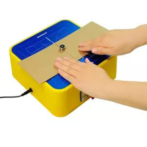 빈페이마트 4세 이상 용 안전 판지 절단 장난감 불이 켜진 스크랩 서랍과 내구성이 뛰어난 알루미늄 패널이