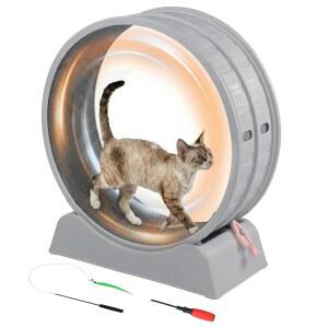 실내 고양이 아웃비타 운동 휠 분리형 카펫 잠금 메커니즘이 35인치 러닝머신 러닝 휠이 고양이의 체 감량과 도움을 줍니다. 조립