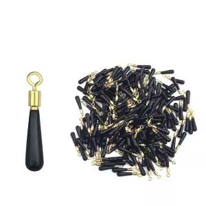 낚시 기어 블록 회전 드트 플로트 액세서리 구리 고무 도구 물고기 베이스 50 개