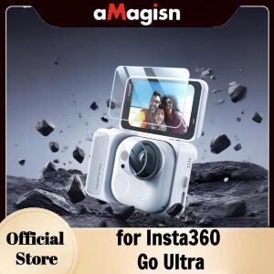 aMagisn 스크린 강화유리 렌즈 하이드로겔 필름 설치가 쉬운 파손 방지 보호 액세서리 Insta360 Go Ultra용
