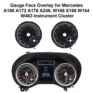 메르세데스 A166 A172 A176 A246, W166 W164 W463 계기판용 게이지 페이스 오버레이