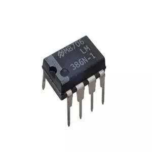 국가 반도체 LM386N-1 저전압 오디오 전력 증폭기 딥-8 3.3mm H x 6.35mm W 9.27mm L (10팩)