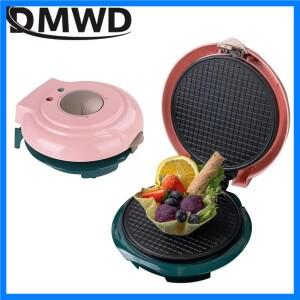 DMWD 전기 에그롤 기계 와플 콘 메이커 아이스크림 홈메이드 베이킹 아이언 논스틱 코팅