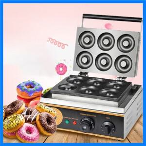 상업용 6구 도넛 메이커 전기 케이크 제조기 원형 논스틱 기계