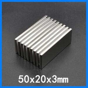 50x20x3mm 강력한 자석 블록 직사각형 가정용 냉장고, 사무실 DIY