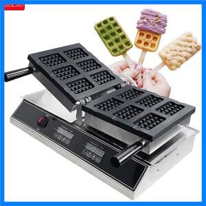 XEOLEO 전기 아이스크림 스틱 와플 메이커 1600W 6개입 모양 타이야끼 기계 사각형 아이언