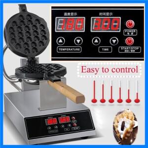 논스틱 회전식 전기 디지털 하트 모양 계란 버블 와플 메이커 아이언 플립 아이스크림 에그렛 퍼프 기계