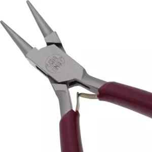 비드스미스 원형 노즈 플라이어 - 광택 스틸 헤드 PVC 컴포트 그립 더블 스프링이 장착된 6인치(152mm)