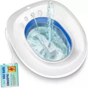 변기 치질 및 산후 관리를 위한 프레치문 전기 좌욕 - 요니 스팀 시트 회음부 담금질 접이식 넓은 좌석