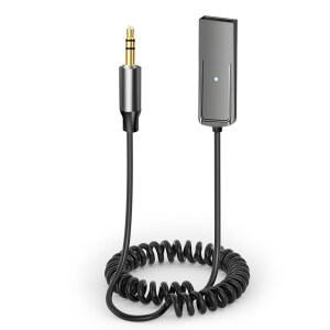 핸즈프리 통화를 위한 마이크 입력이 스피커 가정용 USB 블루투스 호환되는 3.5mm 키트가 새로운 내장된 있는 잭 어댑터 오디오 오디오(T21)와 EU 자동차 및 보조