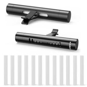 QECQEC 2pcs 자동차 방향제 통풍구 욕실 오일 시나리오 무취 리필 현재(블랙) 12개 : 침실 오피스 스틱 클로크룸 클립