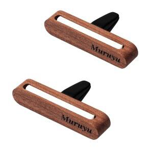 무루유 2팩 자동차 오일용 천연 솔리드 통풍구 오일 방향제 우드 없음) 리필 사펠 가능한 클립 디자인(