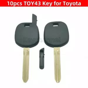 호환  토요타 코롤라 캠리 RAV4 야리스 비오스 포춘러 하이럭스용 Toy43 자동차 키 칩 쉘 트랜스폰더 키 케