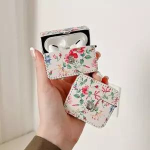 심플 가죽 버튼 플라워 러브 에어팟 케이스 Tvk8+7Vgv
