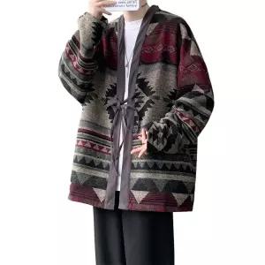 가디건 보헤미안 아우터 일본풍 비치 망토 에스닉 남녀공용