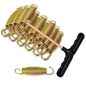 XATAMIO 3.7'', 5.5'', 6.5'', 7'' 트램펄린 스프링, 16pcs 헤비 듀티 스테인리스 스틸 교체 스프링 및 티훅 툴 액세서리 포함