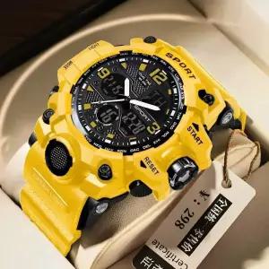 핫한 쇼핑 십대 남학생 중학생 패션 트렌드 블랙 테크놀로지 스포츠 야광 남성용 전자시계