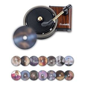 보카큐 레코드 플레이어 자동차 에어 장식 상품 음악 리필 브리즈 레트로 선물 15개 패드 선물용 클립 테일러 아로마테라피 프레시너 액세서리 통풍구