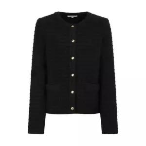 [백화점정품] 26년NEW 헤지스레이디스 HAZZYS [26SS] 트위드 가디건 HSSW6A101BK