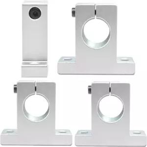 20mm 다이아 샤프트를 위한 4 SK20 알루미늄 선형 모션 레일 클램핑 가이드 지지대로 구성된 SamIdea 팩