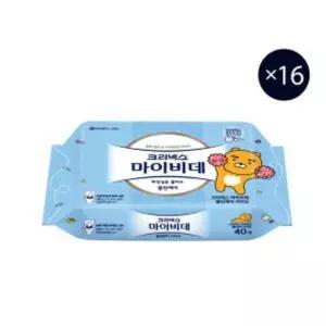 마이비데 클린케어 카카오 리필형 40매 x 8팩 + 8팩 크리넥스 화장실용 천연펄프 엠보싱 개운한 화장지 클