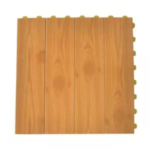 우드타일 틈없는 조립매트 브라운옹이색 18P 바닥재