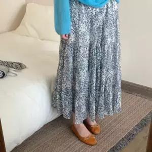 러블리 잔꽃무늬 플라워 롱스커트 UNi9+7ylU