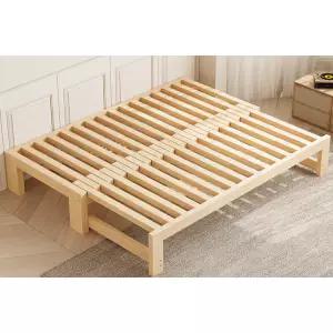 원목 평상 확장 매트리스 사이드 베드 접이식 저상형 조절