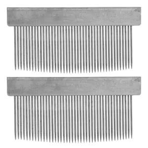 SUPVOX 2Pcs 바이올린 활 머리 빗 - 비올라 첼로 베이스 얼후용 철제 말 빗기 도구 2.16x1.10x0.07in