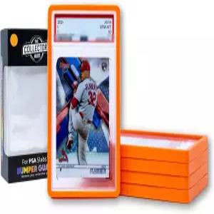 5× PSA 슬랩 가드 ？ 등급 카드용 충격 방지 보호 시스템 흡수 프로텍터 호환 범퍼 세트 - 주황색