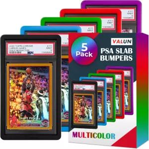 발룬 PSA 슬래브 범퍼 5팩(다중 컬러) ？ 등급 카드용 하드 TPU 보호 가드 슬래브용 카드 보호용