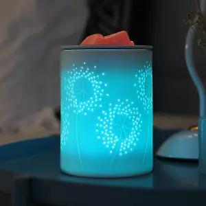 이노란스 왁스 타이머 전기 캔들 왁스가 포함된 따뜻한 세라믹 오일 버너와 LED 컬러풀한 교체용 실리콘