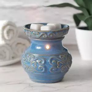 Hosley 5 하이 블루 세라믹 전기 워머. 웨딩 스파 아로마테라피에 이상적인 선물입니다. 왁스 멜트 큐브 및