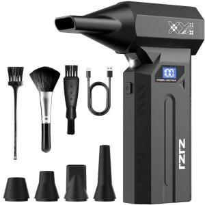 ZJJJ 압축 공기 더스트 150000RPM 먼지 가정 및 조명이 키보드 전기 강력한 조절식 LED 컴퓨터 충전식 자동차용 무선 장착된 실외 4단 송풍기