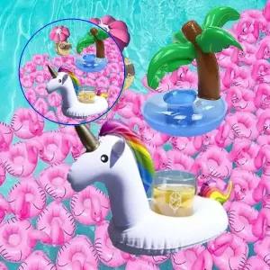 쌍문상회 플라밍고컵홀더 음료수튜브 물놀이용품