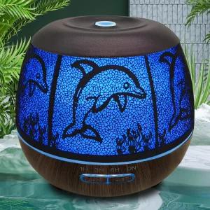 가정용 에센셜 오일 디퓨저 500l 오일용 아로마테라피 큰 방 침실용 쿨 미스트 7가지 색상 변경 및 3가지