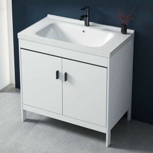 거울 건식 수납형 세라믹 벽걸이형 욕실하부장 미니 60 하부장 원형 세탁 세면대 스탠딩