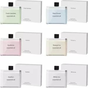 XIIYUUS 에센셜 오일 디퓨저 리필 6개입 S1pro 워터리스 아로마테라피 세트 6가지 맛 (에센셜 미스트 6개)
