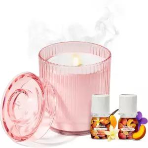 2개의 클릭윅 에센셜 오일 블렌드가 포함된 라이프라인 무염 양초 아로마테라피 디퓨저 - 가정용 무선 및